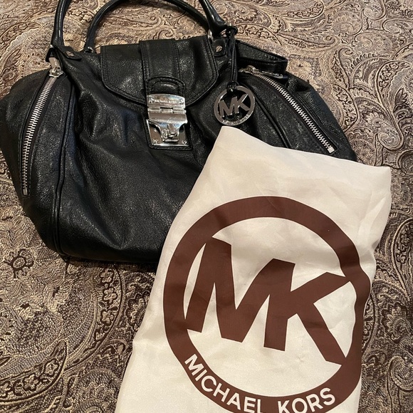 Black Leather Michael Kors Bag